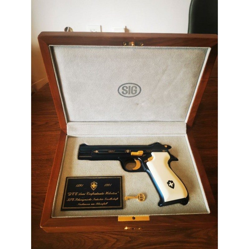 SIG P210 BLUE HELVETICA