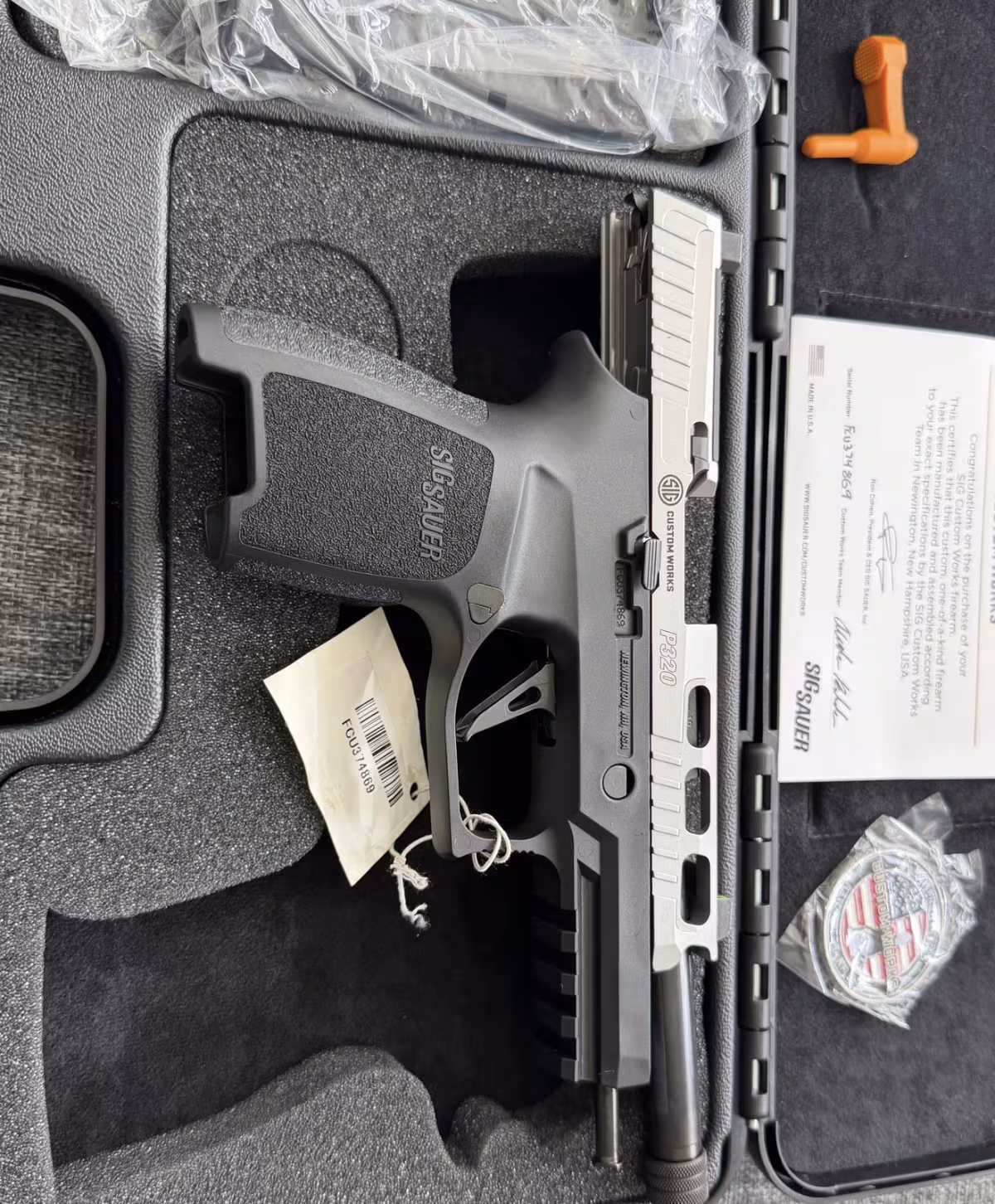 Sigsauer P-320 Custom Works Hiç kullanılmadı