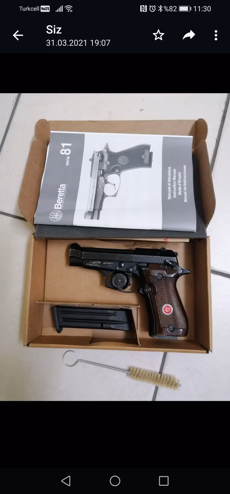 Beratta f81 12+1  7.65mm