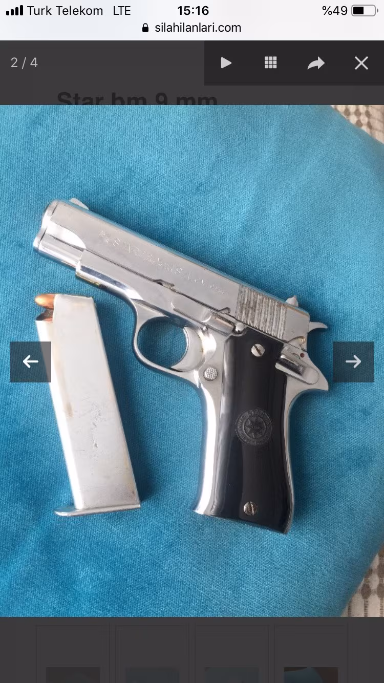 9 mm uzun dokuz mermi atan- kısa star bm belde taşımak için ideal silah ebatları küçük
