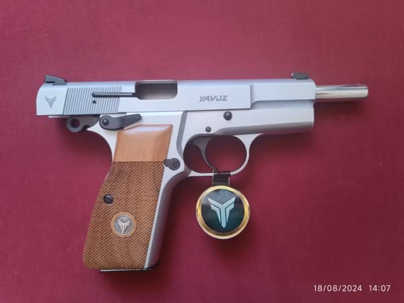 EMEKLİ EMNİYET GÖREVLİSİNDEN RUHSATLI SIFIR KUTUSUNDA HİÇ ATIŞ YAPILMAYAN  BROWNİNG HIGH POWER KLONU YAVUZ 14 KLASİK MAT KROM