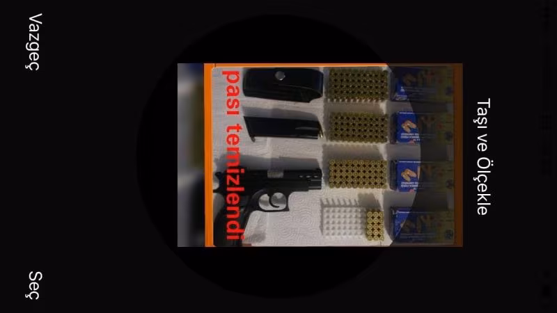 14+1 SARSILMAZ 9 MM mermiler çanta kılıf yedek şarjür dahil bodrumda