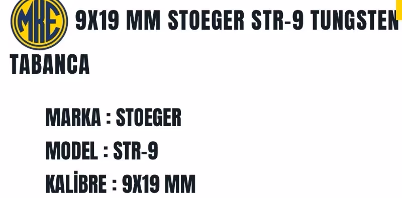 STOEGER STR-9 TUNGSTEN TABANCA / 9X19 MM
