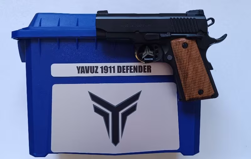 RUHSATLI SIFIR KUTUSUNDA HİÇ KULLANILMAYAN 2023 MODEL 9×19 mm. SİYAH YAVUZ 1911DEFENDER  - 24.000 TL.