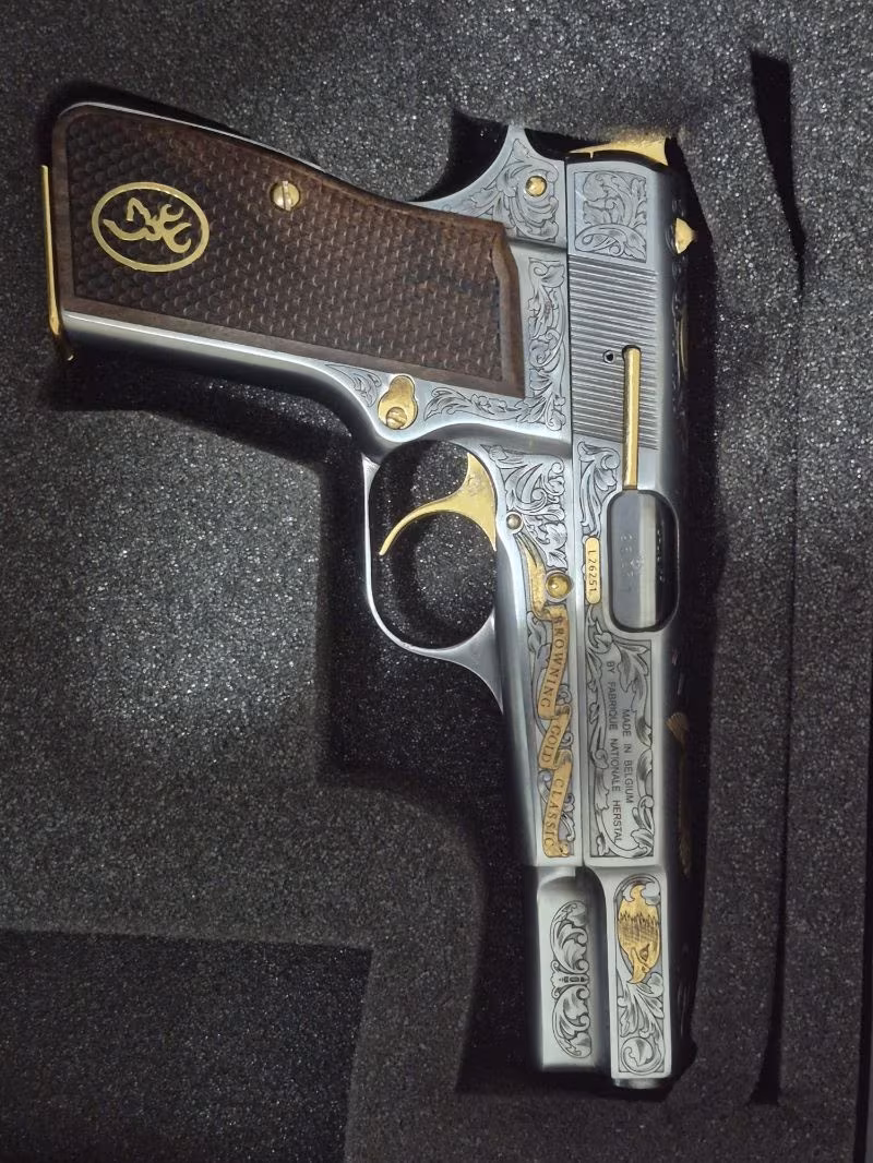 Browning 9mm 14lu  tabanca parcalar Altın kaplamalı