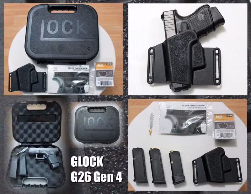 GLOCK G26 Gen 4 Sahibinden (3 şarjör+çanta+kılıf vs)