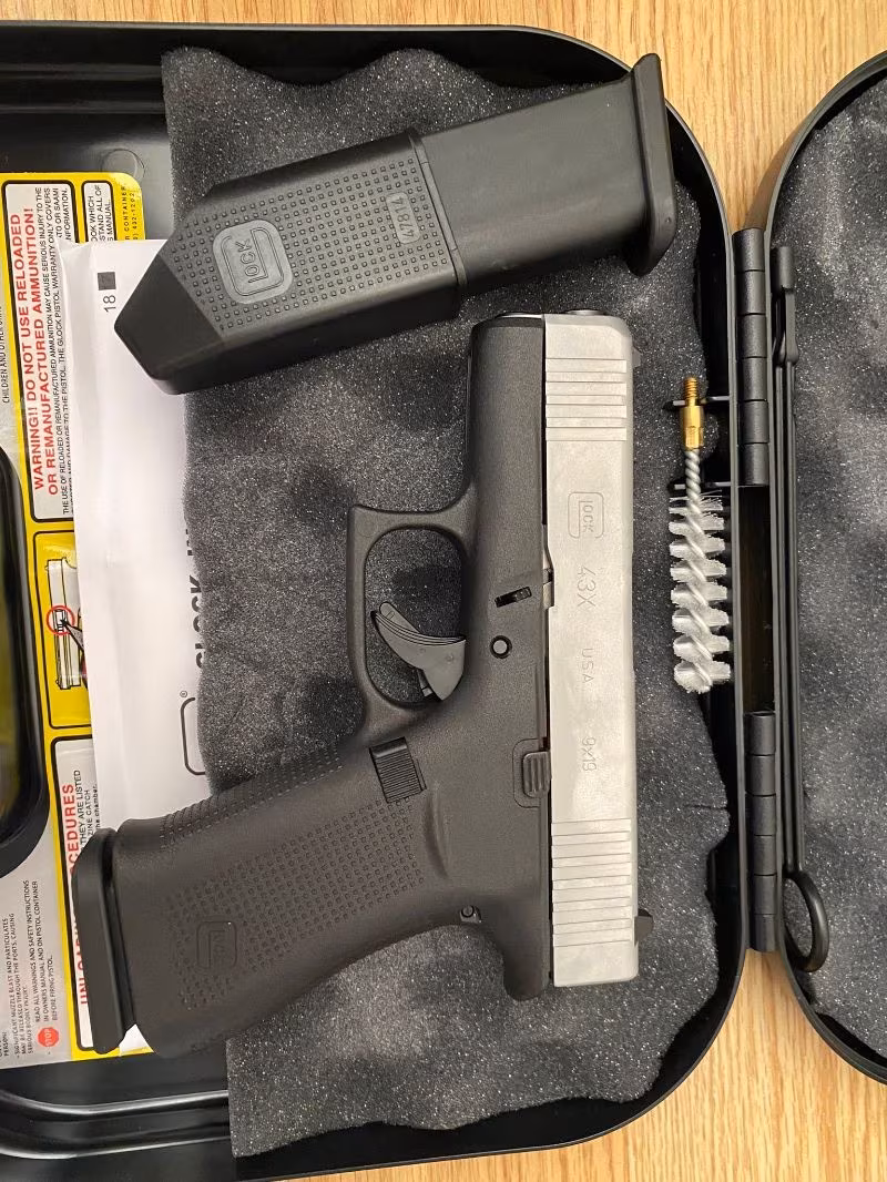 satılık sıfır kutusunda glock 43x silversilide