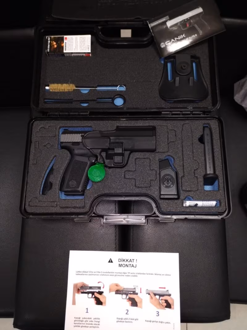 Kullanılmamış sıfır kutusunda Canik TP9 SF Elite S Tungsten