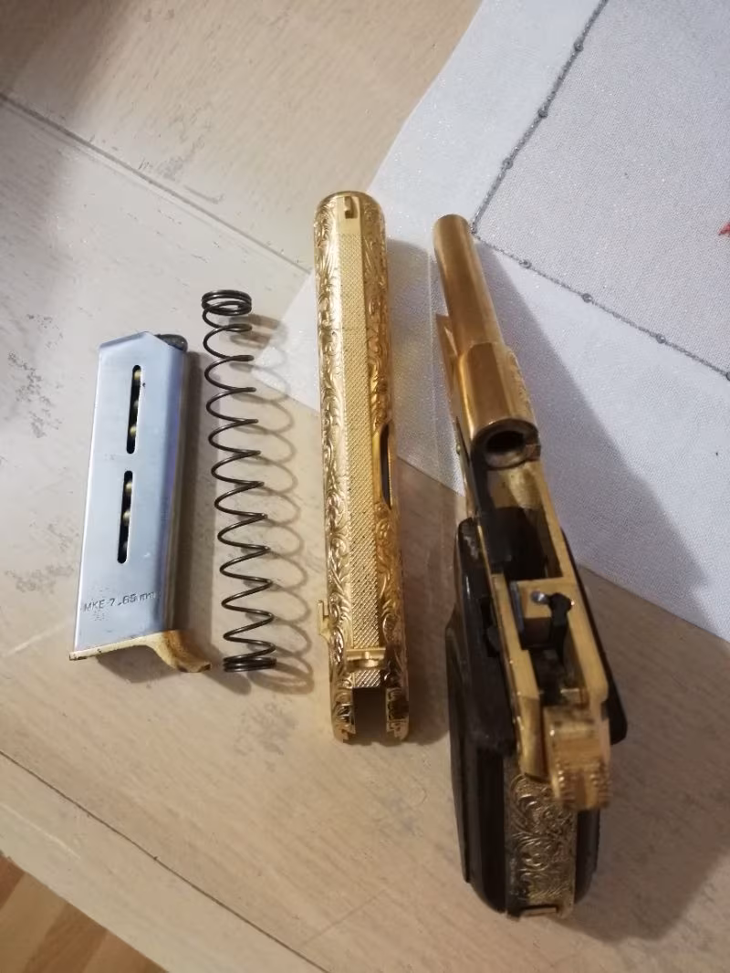 Memurdan çok temiz orjinal altın kaplamalı 7.65 kırıkkale