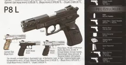 14+1 SARSILMAZ 9 MM mermiler çanta kılıf yedek şarjür dahil bodrumda