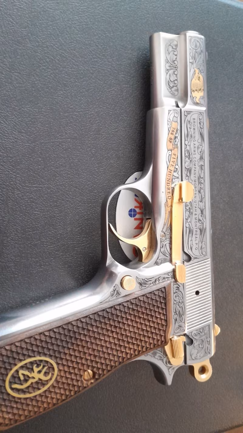 Browning 9mm 14lu  tabanca parcalar Altın kaplamalı