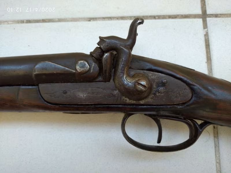 ANTİKA DOLMA ÇİFT HOROZ TÜFEK