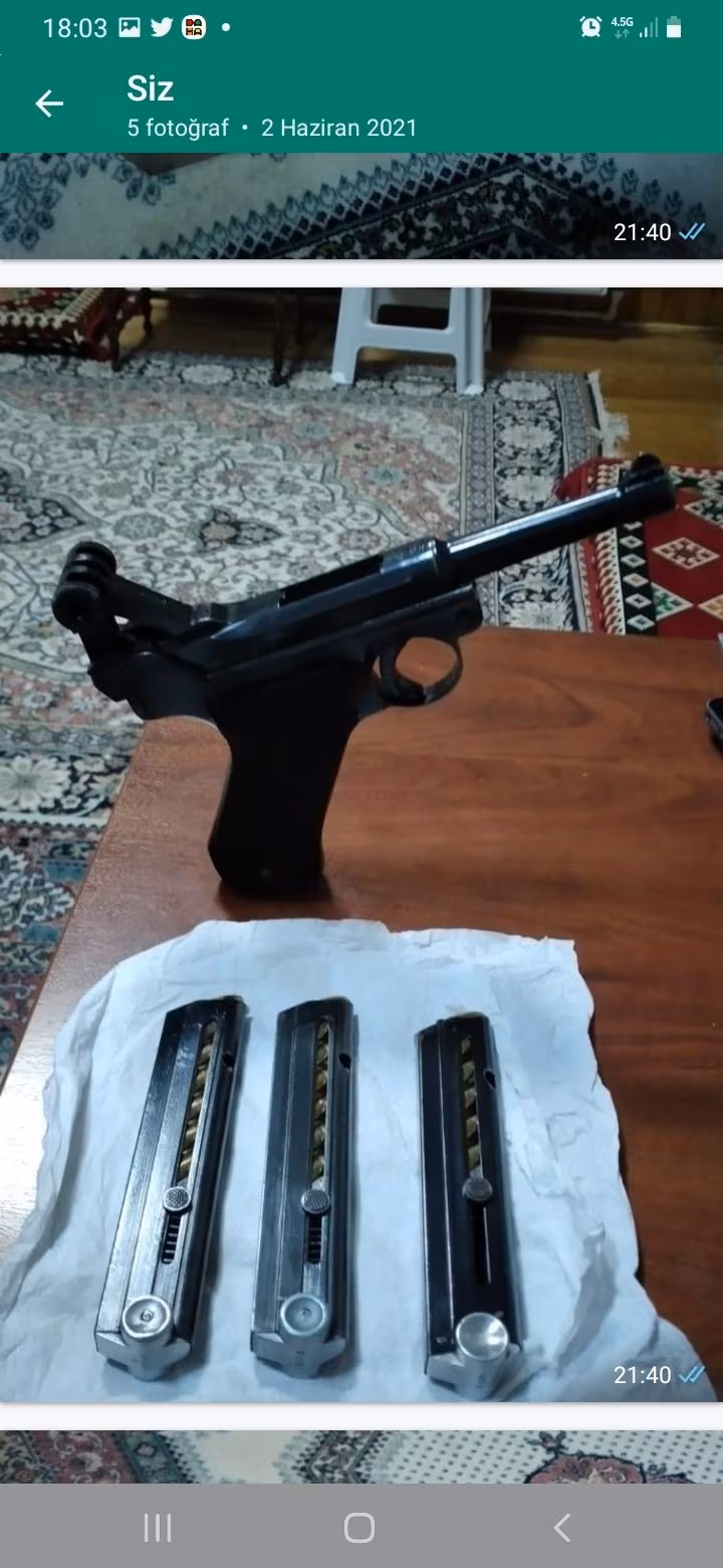 Boyası dahil tamamen orjinal tc mauser  makaralı parebellüm