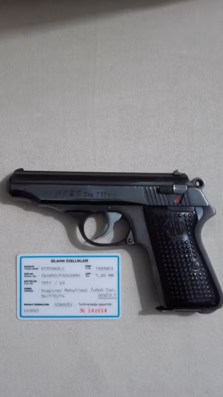 Ruhsatli kırıkkale 7.65 mm temiz.orjinal. kullanılmamış.