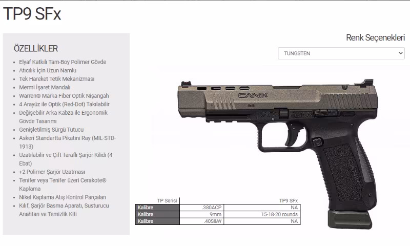 Canik TP9 SFx TUNGSTEN