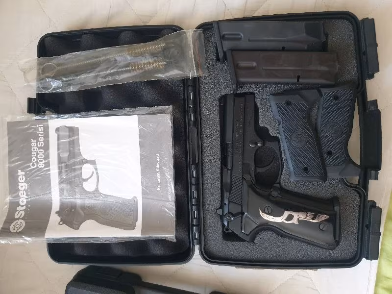 Kamu emeklisinden özel gümüş kabzeli sıfır Stoeger/Cougar 45 ACP