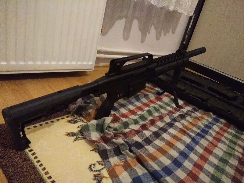 Husan 12 cal. Av tüfeği, Metal kabze, ayak,yelek ve 450 liralık fişek hediye
