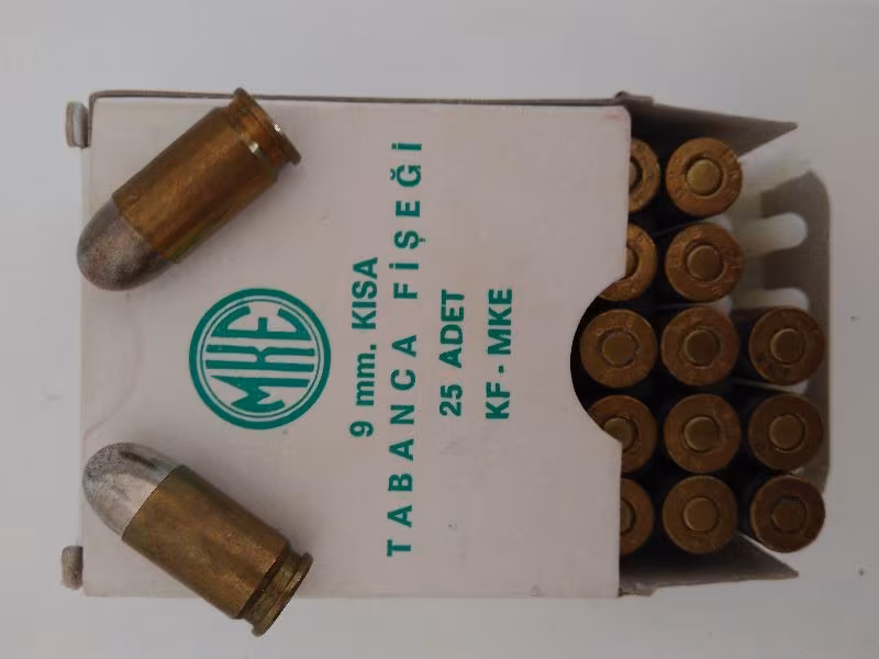 9 MM KISA BROWNİNG FİŞEKLERİ
