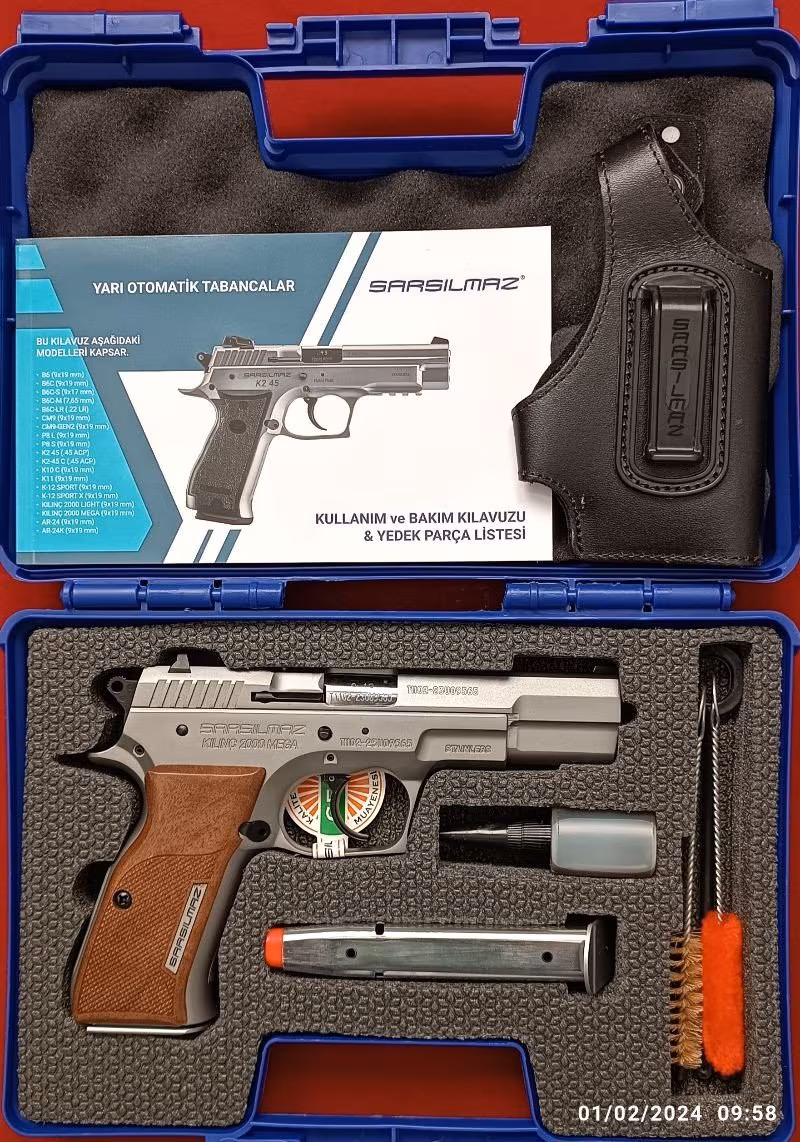 RUHSATLI SIFIR KUTUSUNDA HİÇ KULLANILMAYAN 2023 MODEL SATAİNLESS STELL MAT(PASLANMAZ ÇELİK)SARSILMAZ KILINÇ  2000 MEGA - 25.000 TL.