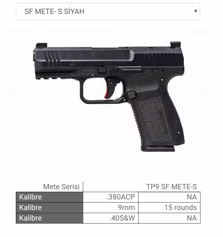 Askeri personelden Canik tp 9 sf mete-s