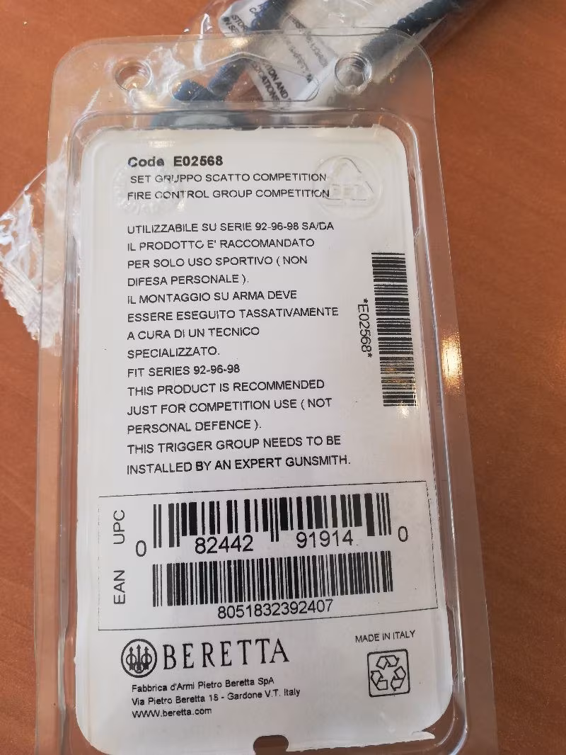 Beretta 92 X Extereme Trigger Set
