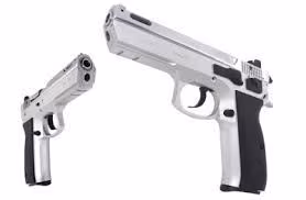 RUHSATLI Canik 55 SHARK FC Marka Beyaz renkli krom kaplamalı