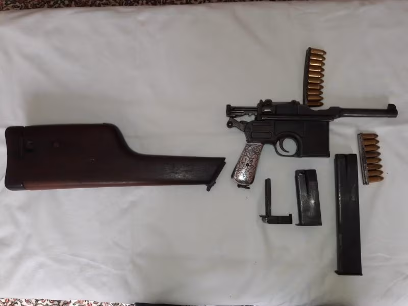 C96 KASALI MAUSER  // BERABERİNDE DEVİR FİYATINA DAHİL 1175 ADET FATURALI 9 x 19 MM MERMİ