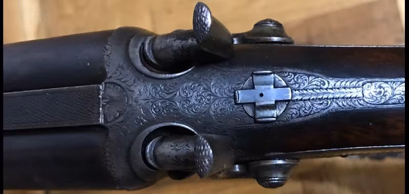 1865 VİYANA EL YAPIMI YİVLİ ÇİFTE