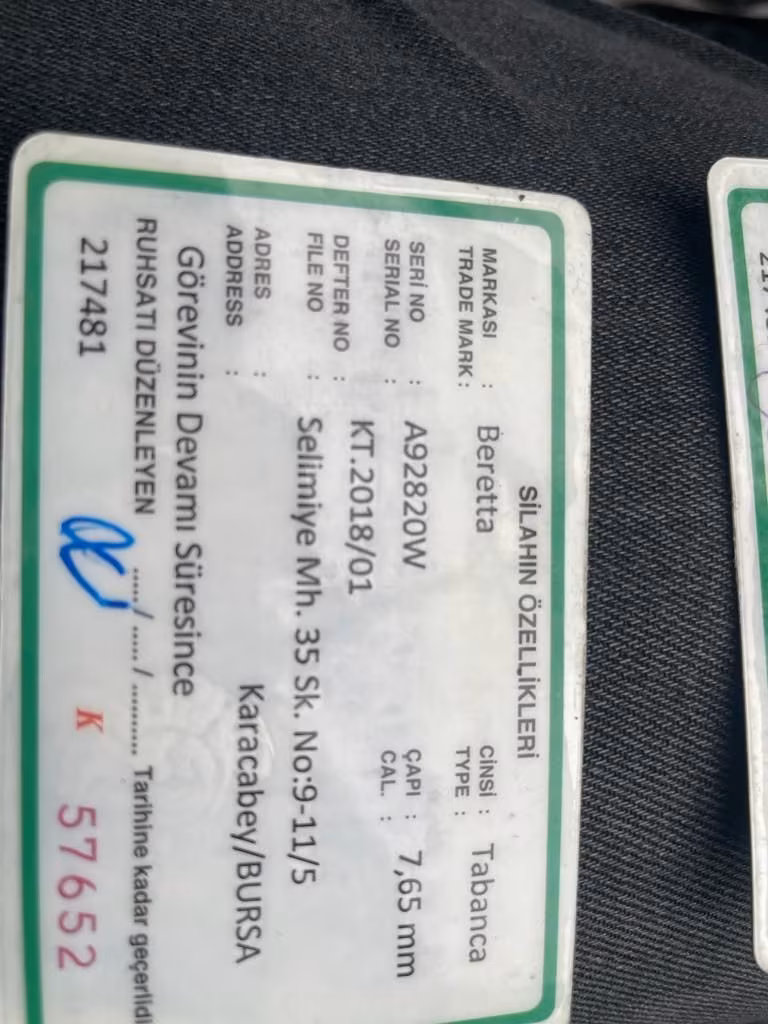 Satılık Baretta 7.65 (düğmeli)