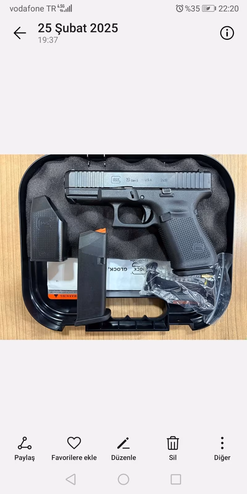 Glock 19 gen 5 Yüzüncü yıl TC seri