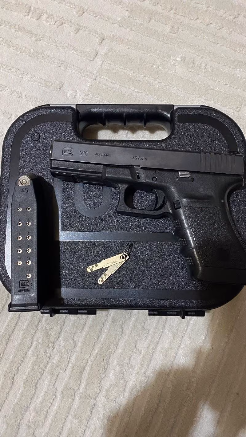 Glock 21c 45 auto kutulu ruhsatlı