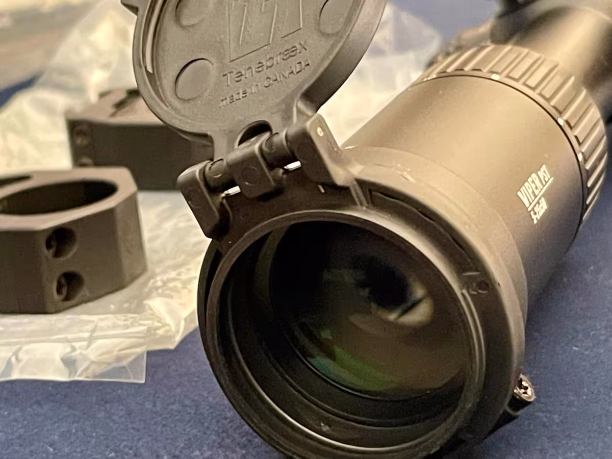 Vortex Viper PST Gen II 5-25x50 FFP EBR-7C + Vortex Pro Rings + Tenebraex Tactical Tough Caps