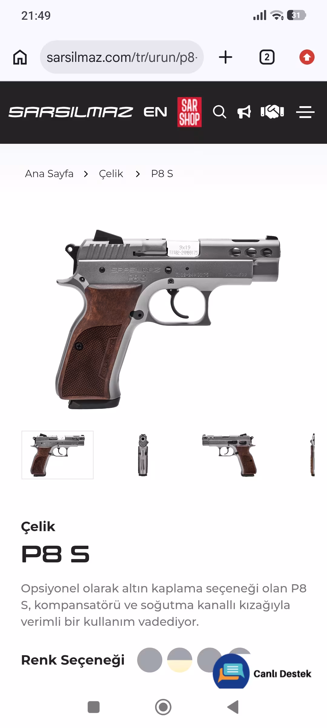 Sarsılmaz P8 s