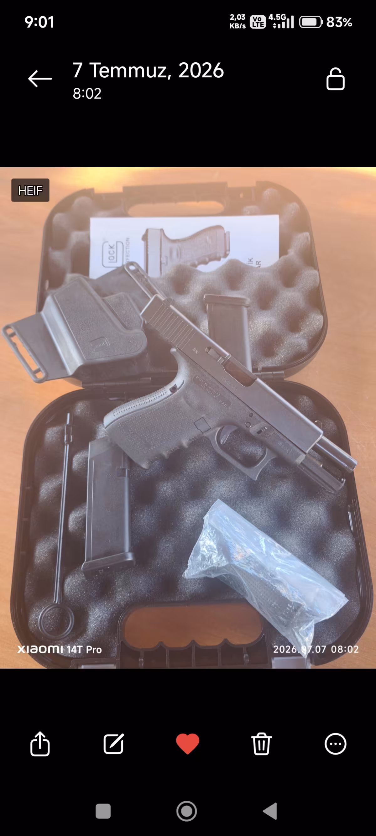 Sıfır ayarında GLOCK 19 GEN4 AUSTRİA