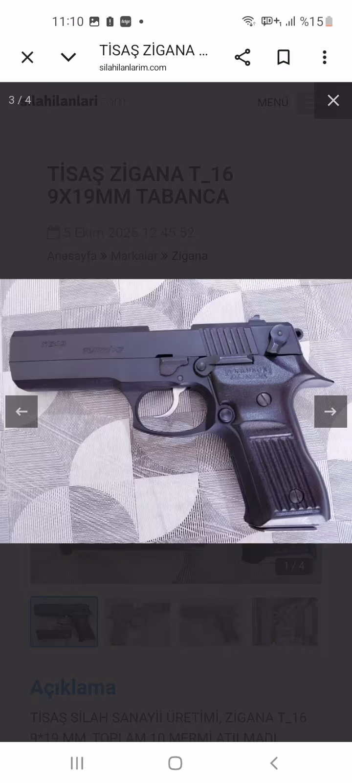 TİSAŞ ZİGANA T_16 9X19MM TABANCA