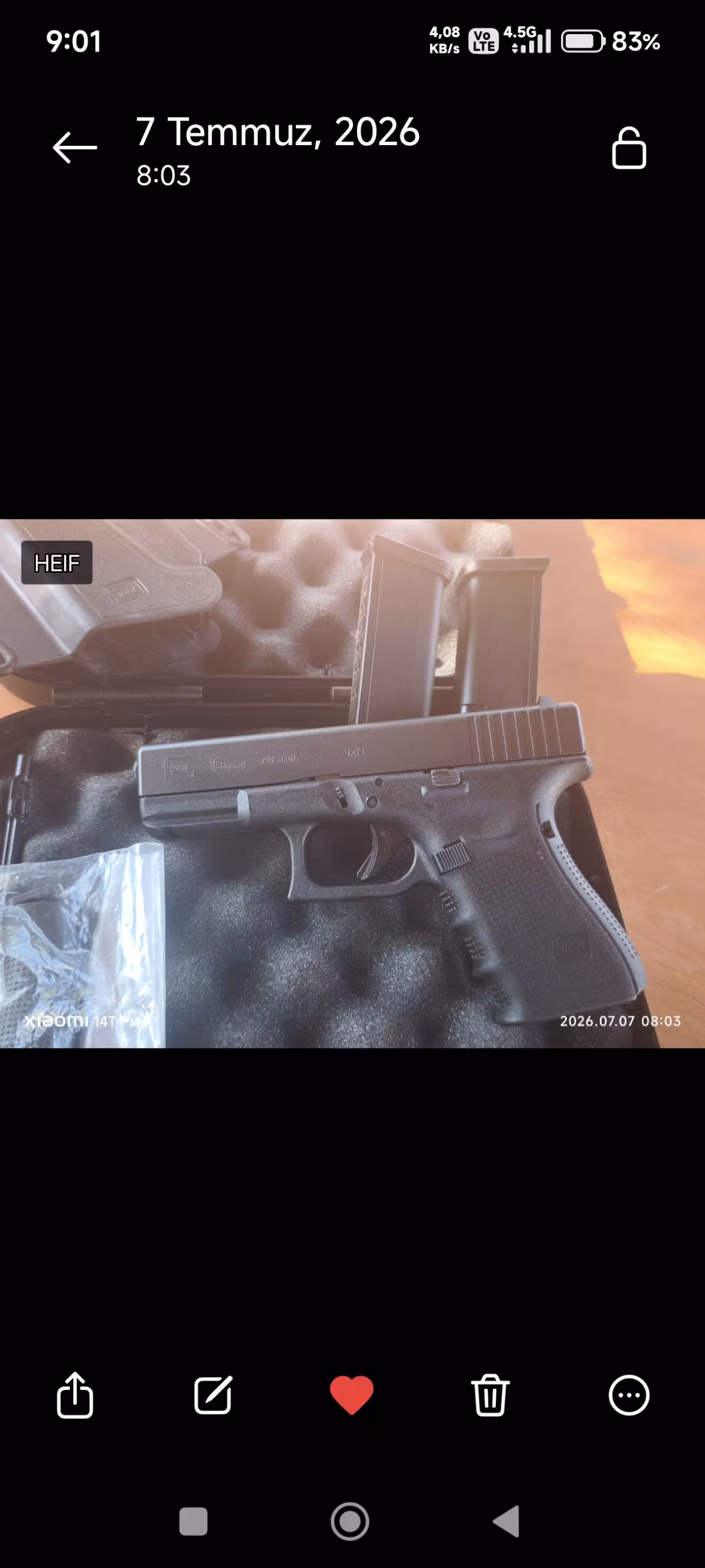 Sıfır ayarında GLOCK 19 GEN4 AUSTRİA